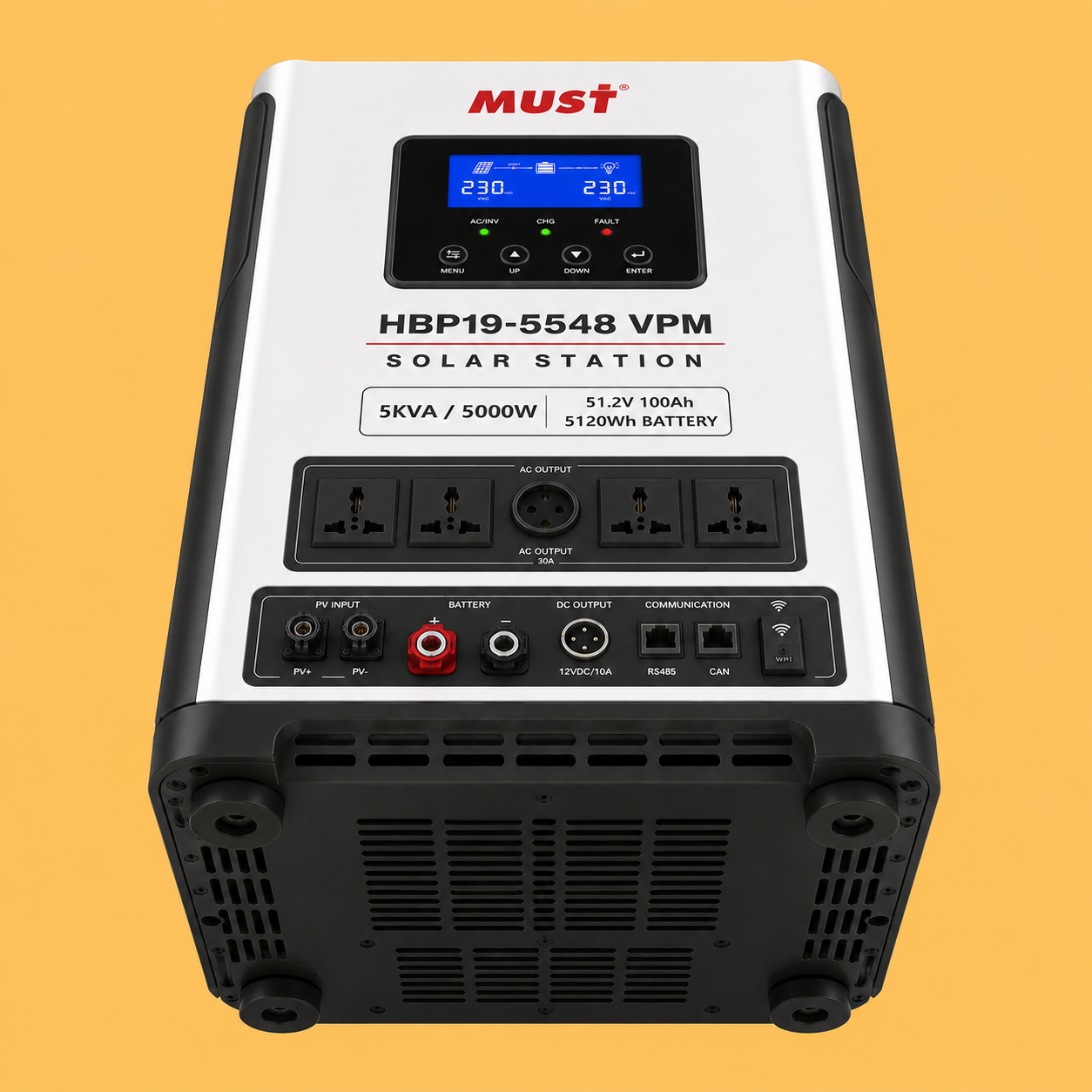 تصویر ۳ HBP19-5548 VPM MUST SOLAR STATION 5KVA/5000W (51.2V 100Ah 5120WH BATTERY)