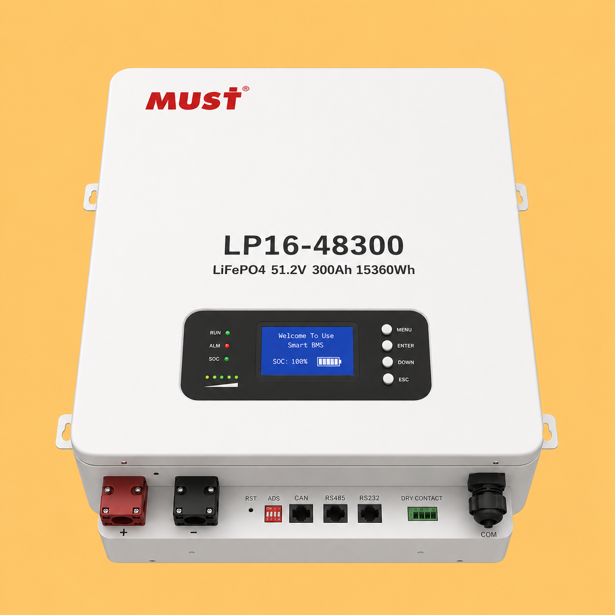تصویر ۴ LP16-48300 LIFe PO4 Wall-mounted 51.2V 300Ah 15360wh
