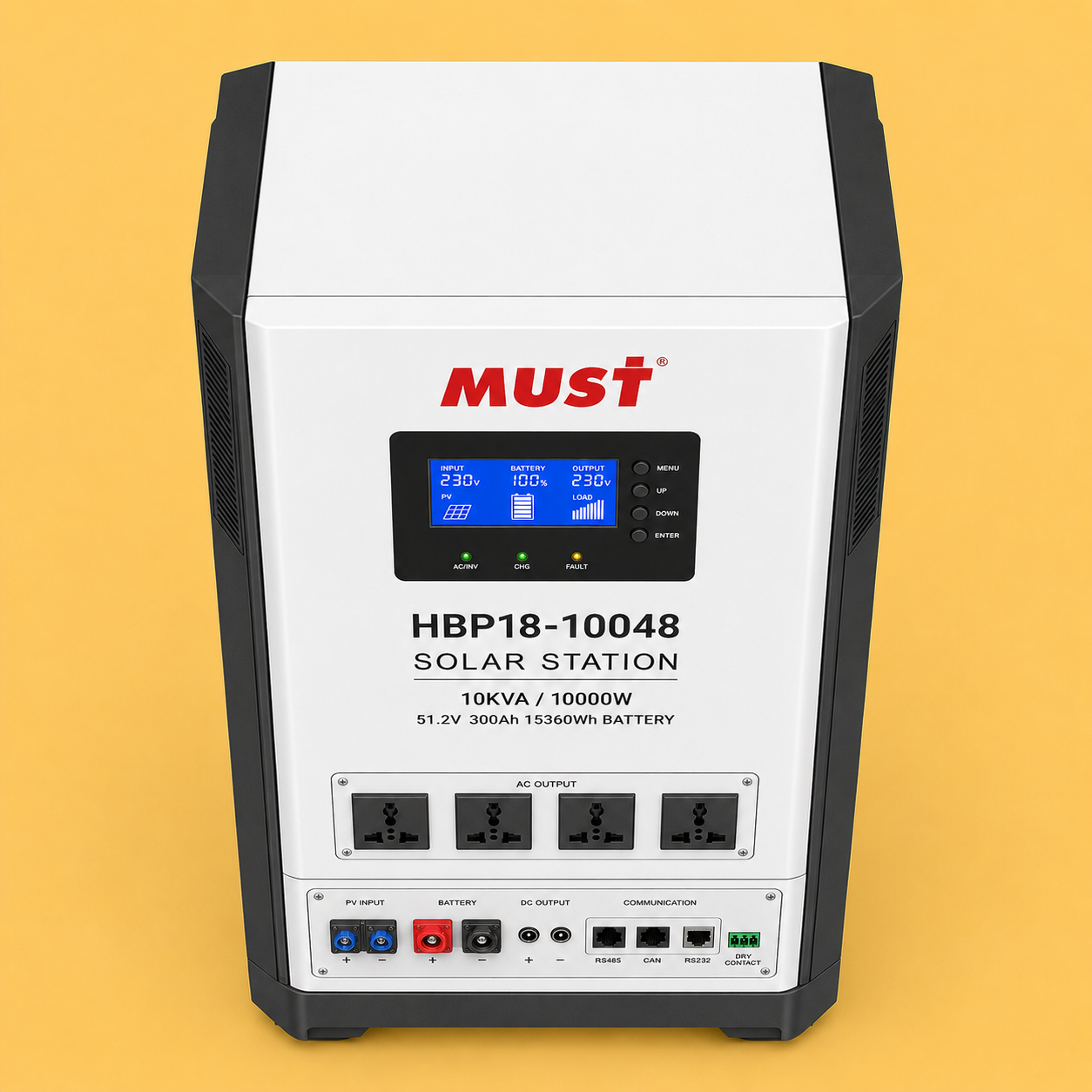 تصویر ۴ HBP18-10048 MUST SOLAR STATION 10KVA/10000W (51.2V 300Ah 15360WH BATTERY)