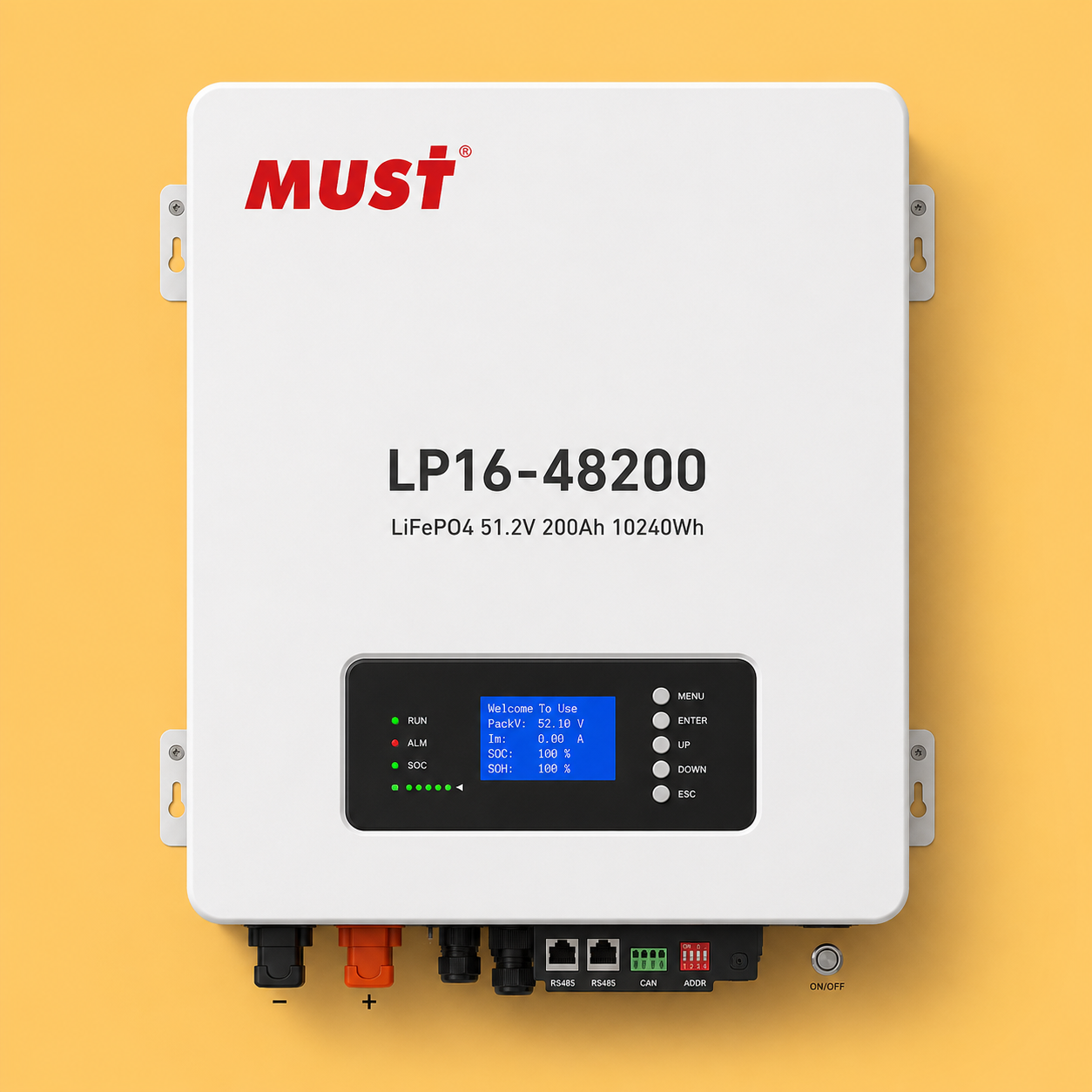 تصویر ۱ LP16 -48200  Battery Wall-mounted 51.2V 200AH 10240Wh