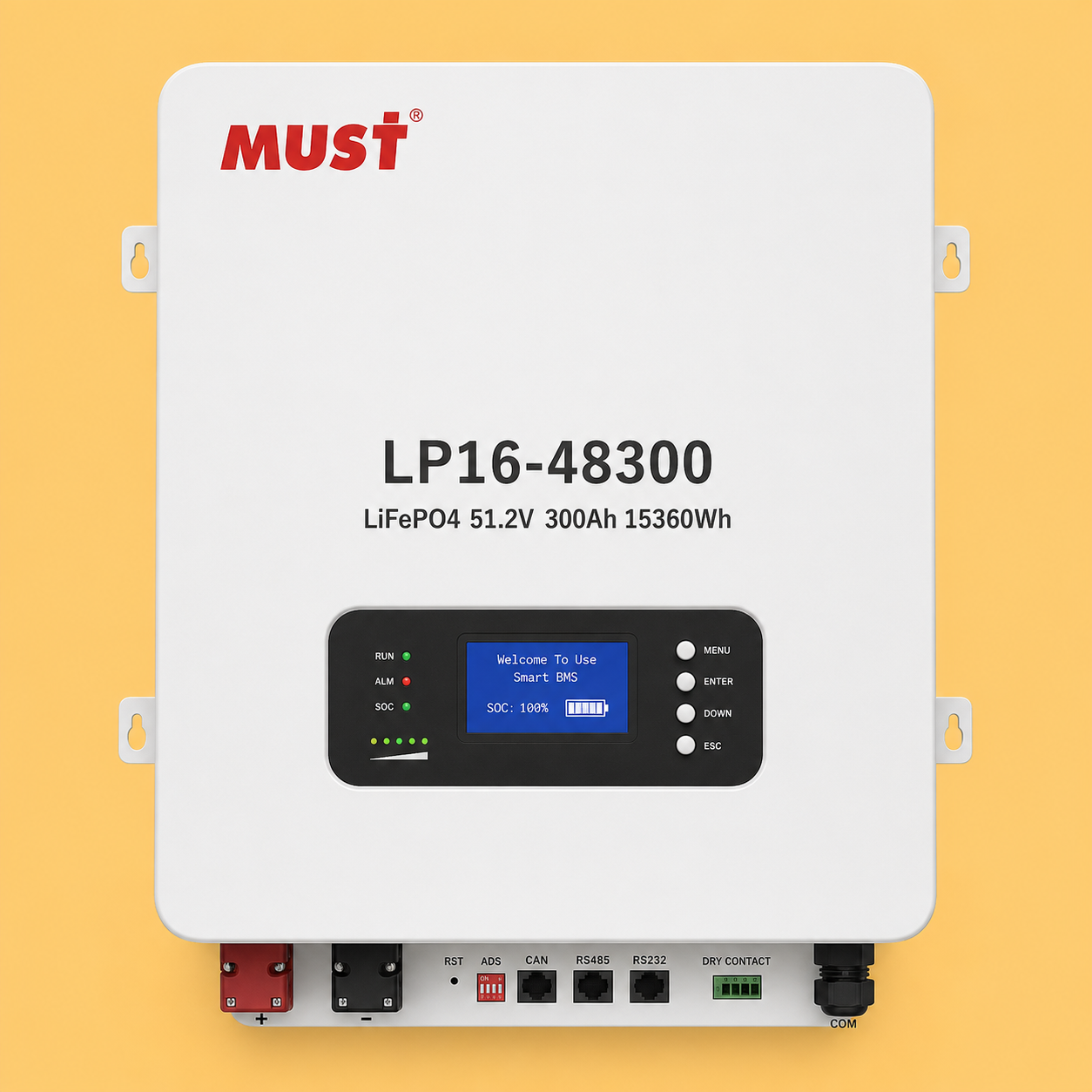 تصویر ۳ LP16-48300 LIFe PO4 Wall-mounted 51.2V 300Ah 15360wh