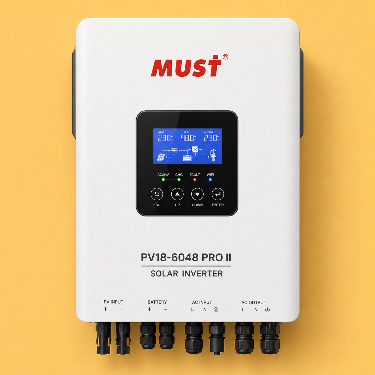تصویر ۲ PV18-6048 PRO II MUST SOLAR INVERTER 6KW/48V