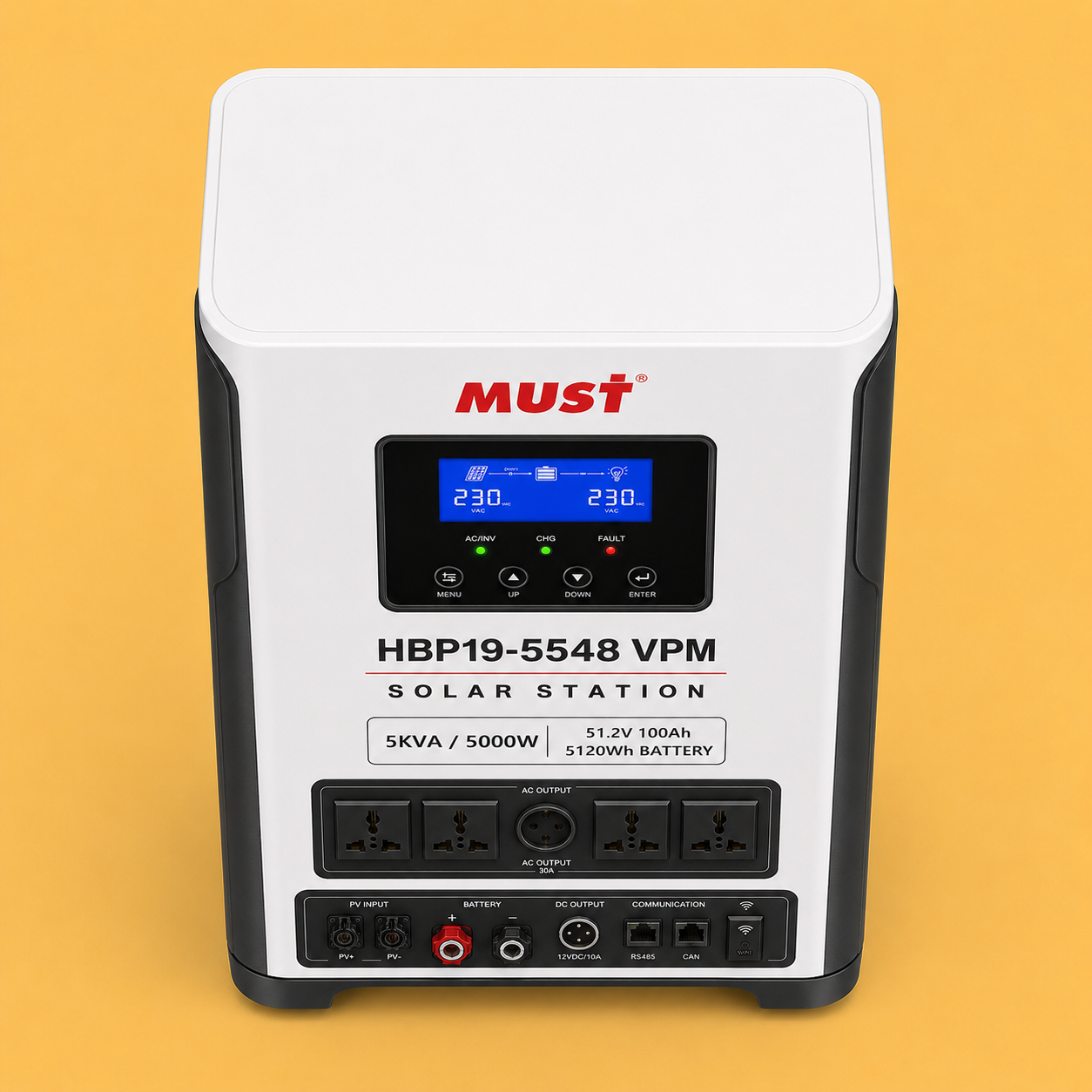تصویر ۵ HBP19-5548 VPM MUST SOLAR STATION 5KVA/5000W (51.2V 100Ah 5120WH BATTERY)