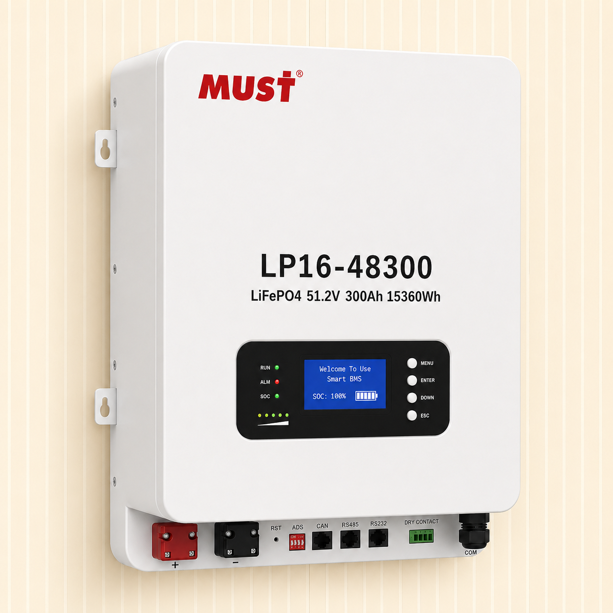 تصویر ۶ LP16-48300 LIFe PO4 Wall-mounted 51.2V 300Ah 15360wh